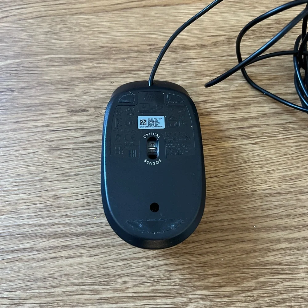 HP Wired Mouse two buttons, USB connection